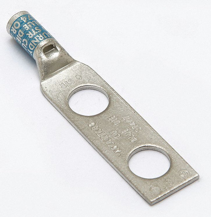 TwoHoleLugCmprsnConn STD Blue 374/7