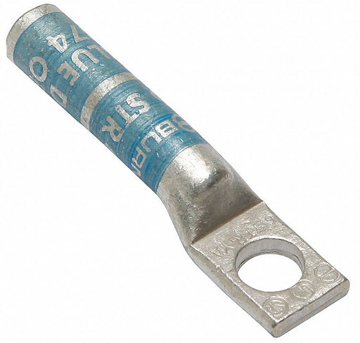 OneHoleLugCmprsnConn Long Blue 374/7