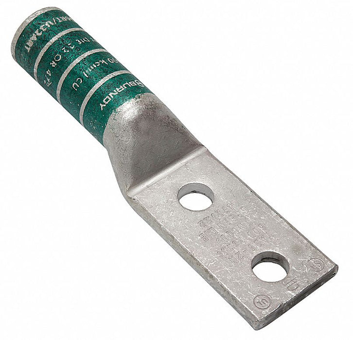 TwoHoleLugCmprsnConn Long Green 22/472