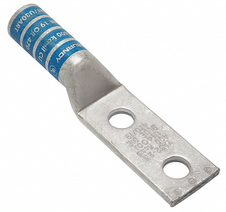 TwoHoleLugCmprsnConn Long Blue 19