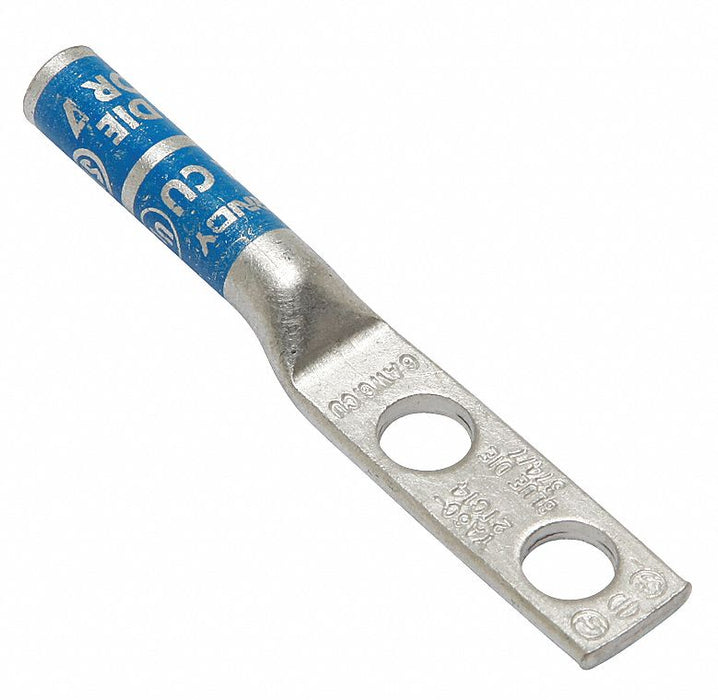 TwoHoleLugCmprsnConn Long Blue 374/7