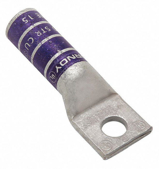 OneHoleLugCmprsnConn Long Purple 15