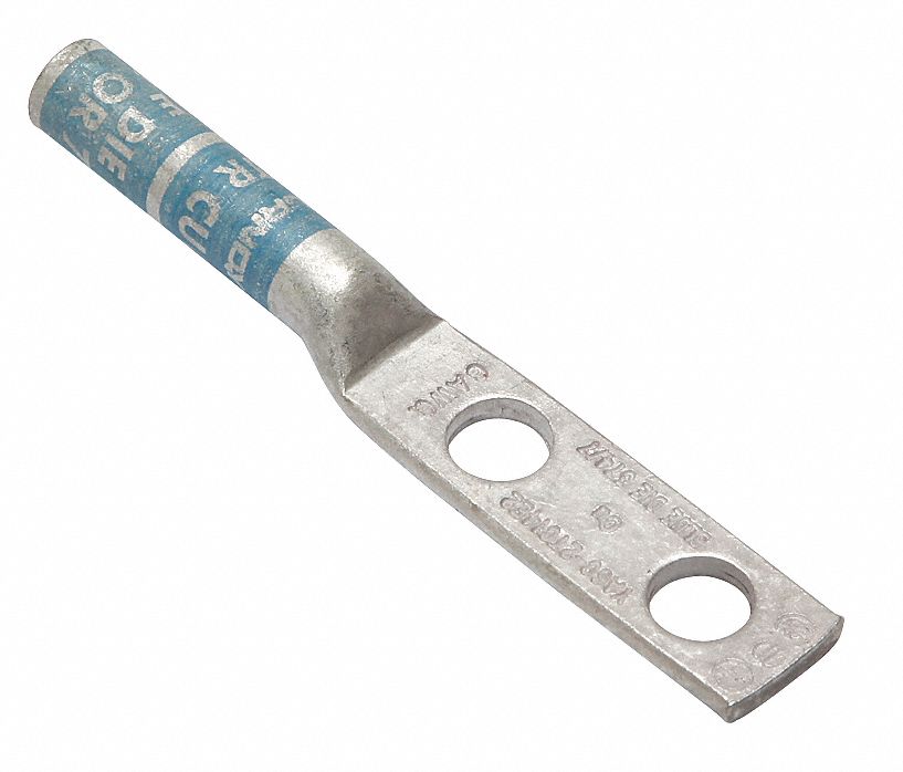 TwoHoleLugCmprsnConn Long Blue 374/7
