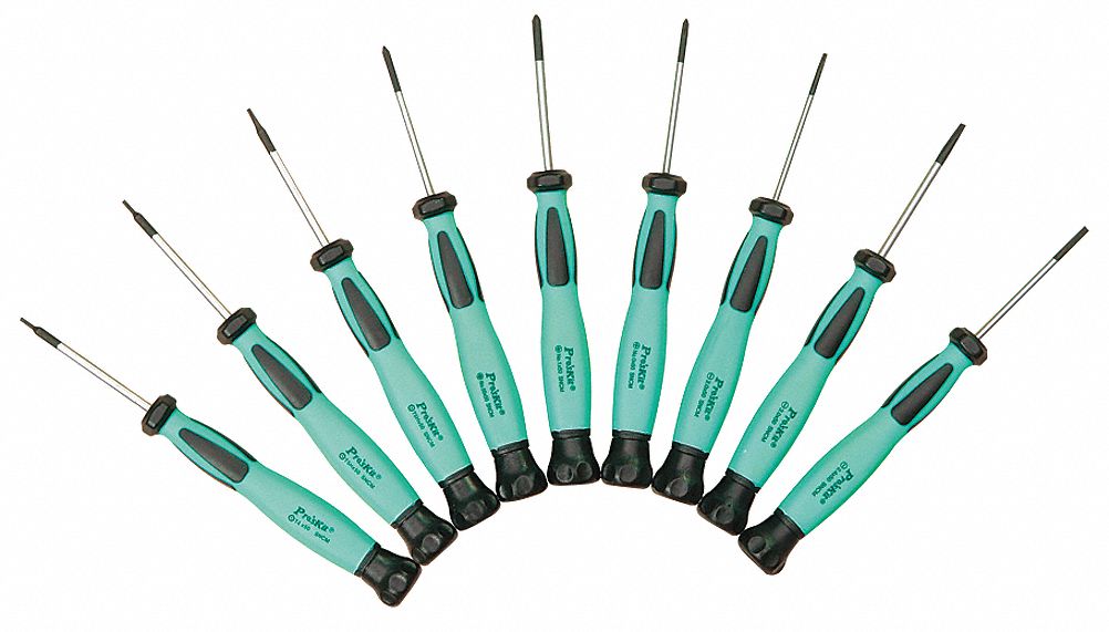 ESDSafePrecisScrwdrvrSet Torx SAE 9pcs