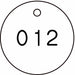 Numbered Tag Plastic 1 1/4in H PK100