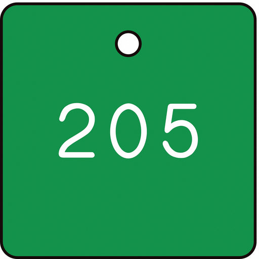 Numbered Tag Plastic 1 1/4in H PK100