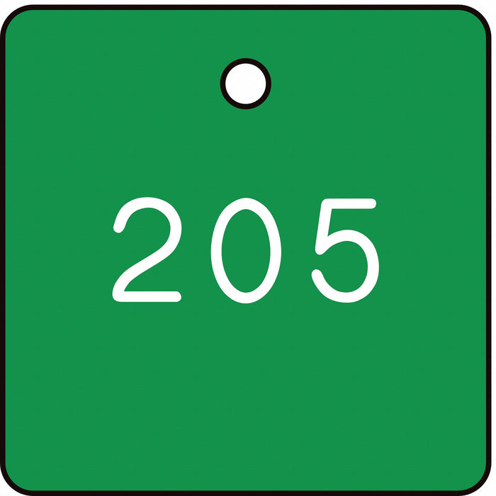 Numbered Tag Plastic 1 1/4in H PK100