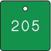 Numbered Tag Plastic 1 1/4in H PK100