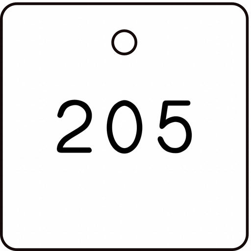 Numbered Tag Plastic 1 1/4in H PK100