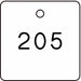 Numbered Tag Plastic 1 1/4in H PK100