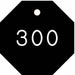 Numbered Tag Plastic 1 1/4in H PK100