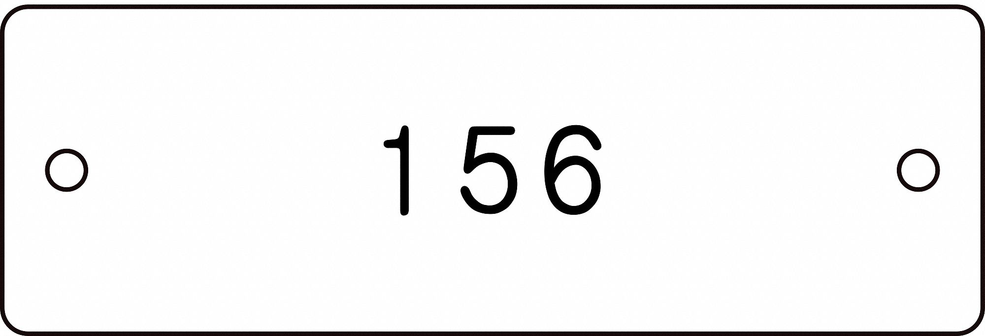 Numbered Tag Plastic 1in H 3in W PK100