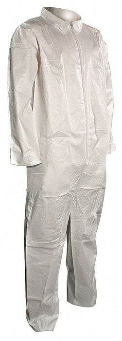 Collared Coveralls Whte XL Straight PK25