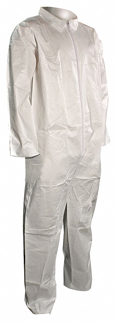 Collared Coveralls Whte XL Straight PK25