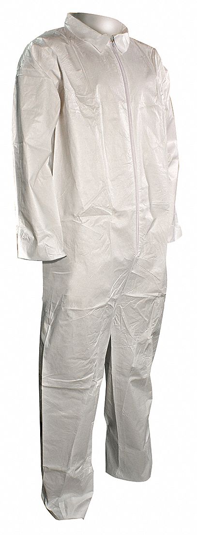 Collared Coveralls White L Straight PK25