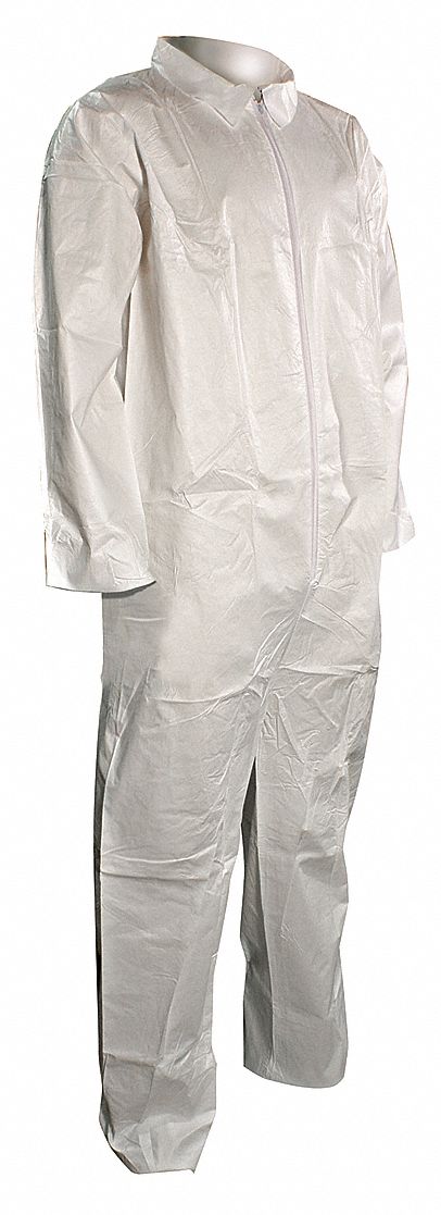 Collared Coveralls White 2XL PK25