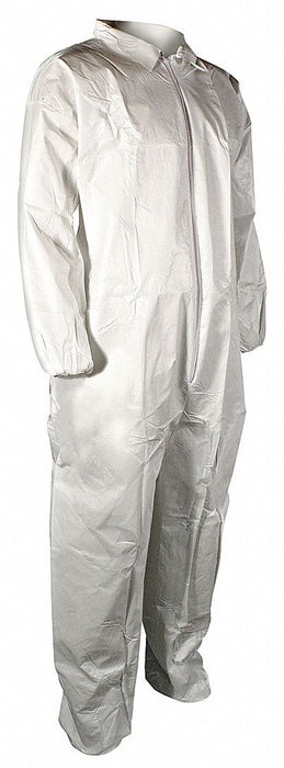 Collared Coveralls White L Elastic PK25