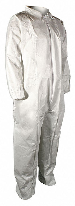 Collared Coveralls White XL Elastic PK25