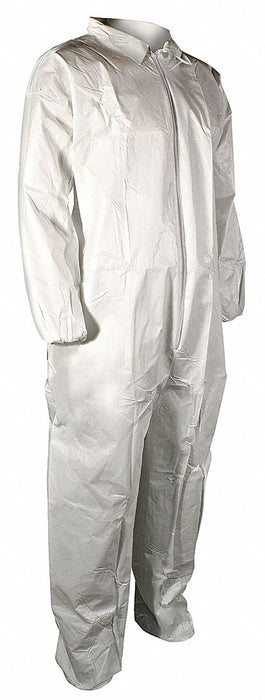 Collared Coveralls Whte 2XL Elastic PK25