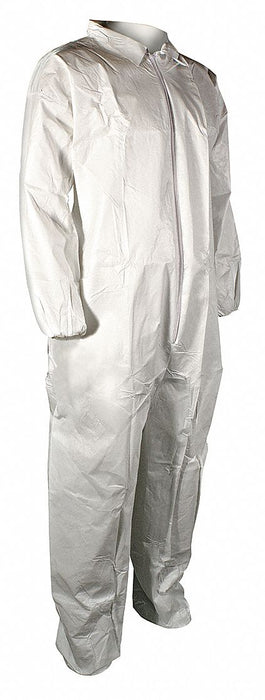 Collared Coveralls Whte 4XL Elastic PK25