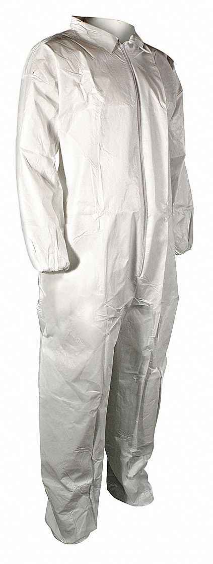 Collared Coveralls Whte 4XL Elastic PK25