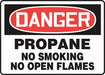 Danger No Smoking Sign Propane 10X14
