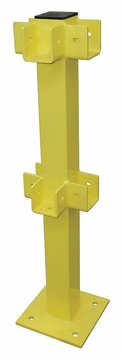 Three Way Post 45 in Yellow Steel