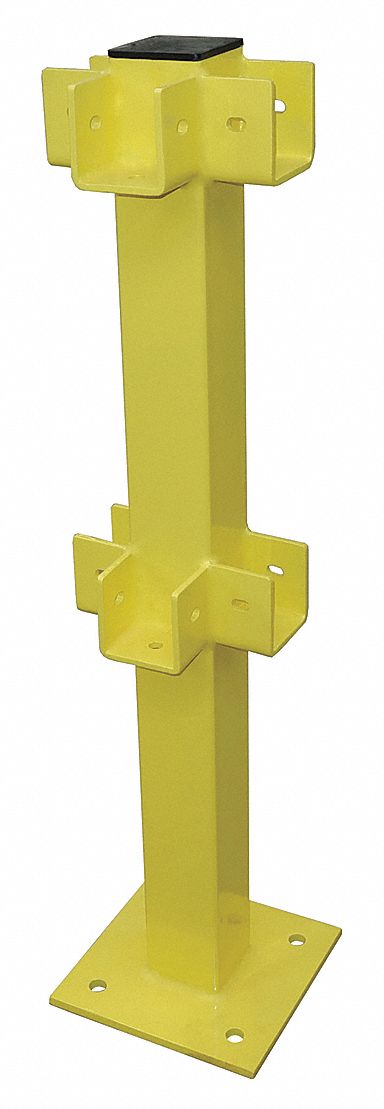 Three Way Post 45 in Yellow Steel
