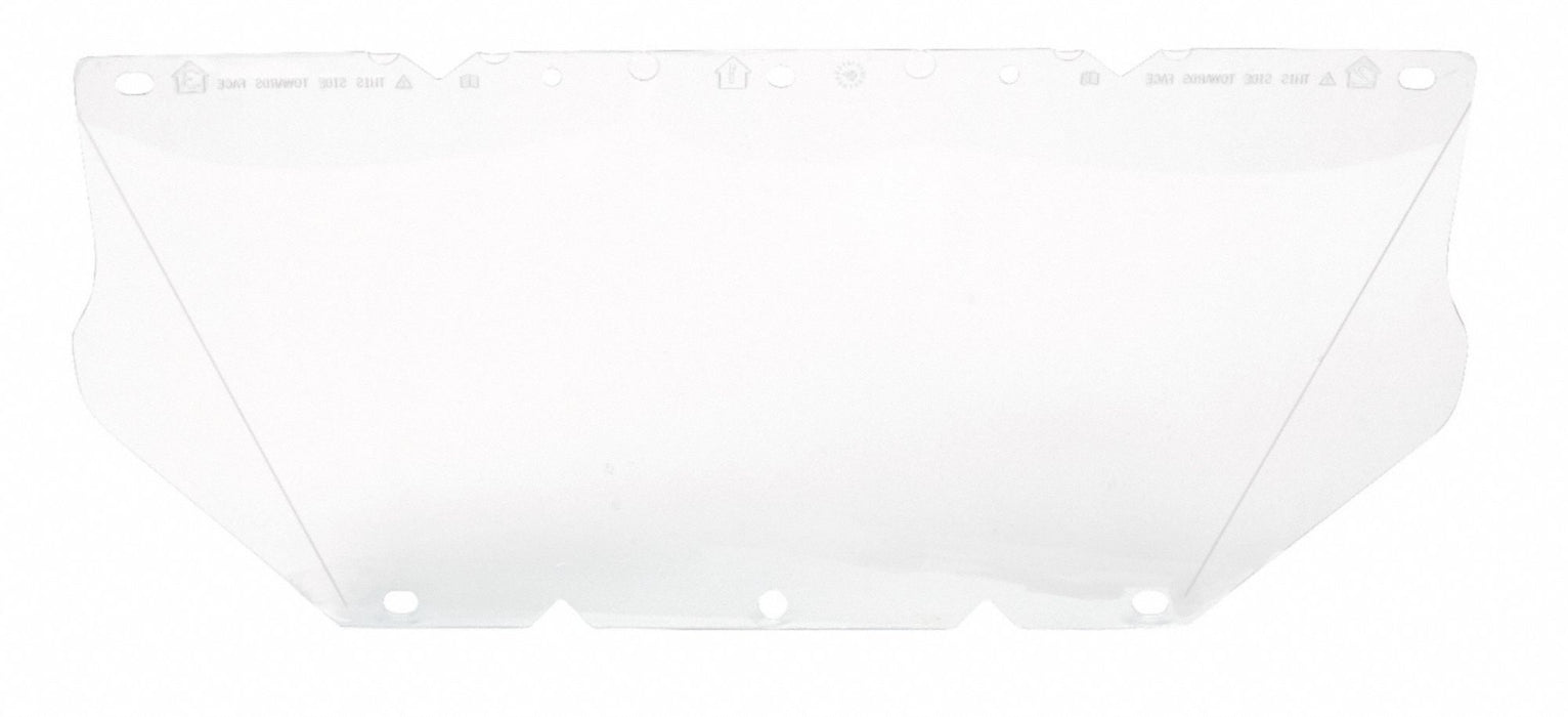Visor Polycarb Clear 8x17 In