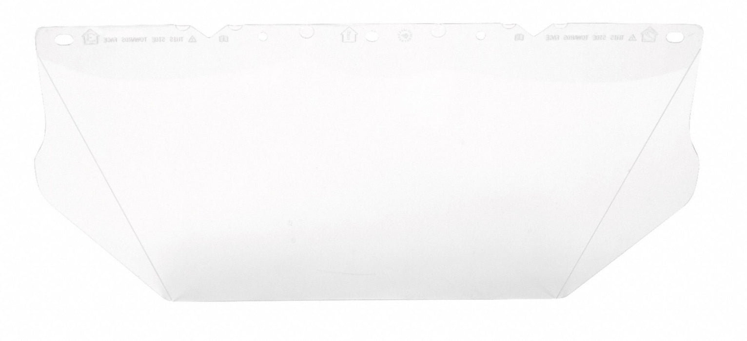 Visor Polycarb Clear 8x17 In