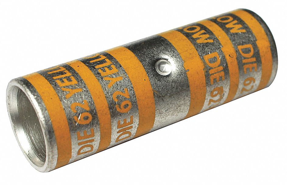 OpenBarrelSplice Yellow Copper 35kV