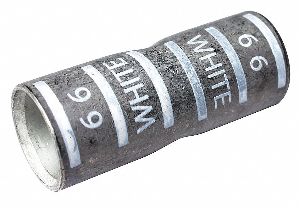 Open Barrel Splice White Copper 35 kV