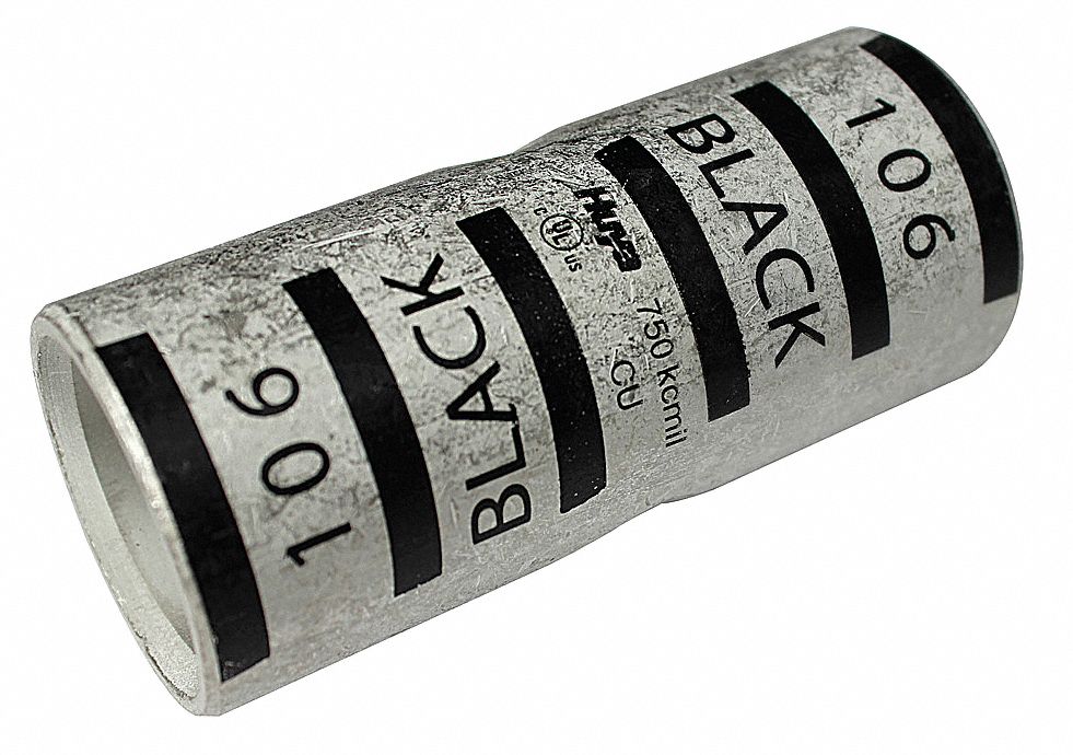 Open Barrel Splice Black Copper 35 kV