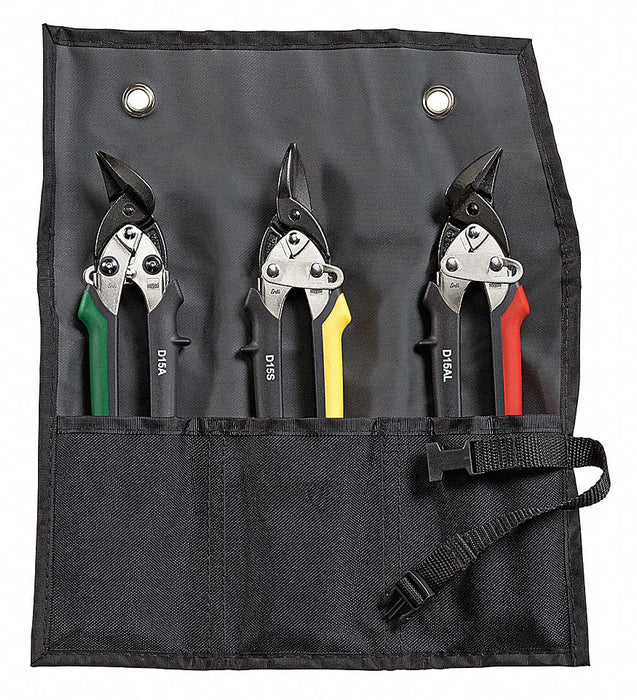 Aviation Snip Set R/L/ST 5/8 Cut 3 PC