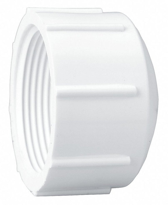 Cap 1 1/2 in Schedule 40 FNPT White