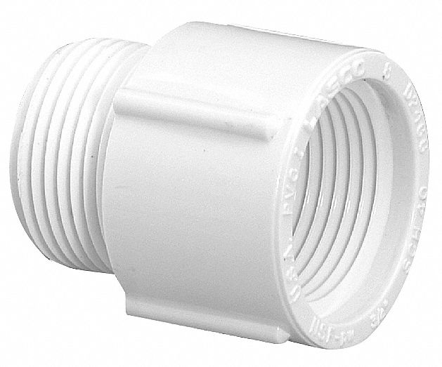 PVC Straight 1/2 in NPT 1/2 in NPT