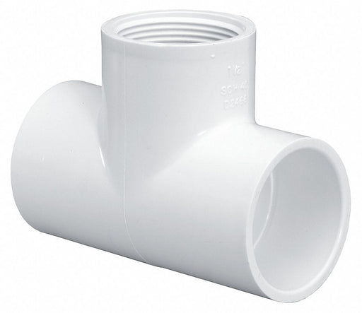 PVC Tee 1inSocket 1inSocket 1inNPT