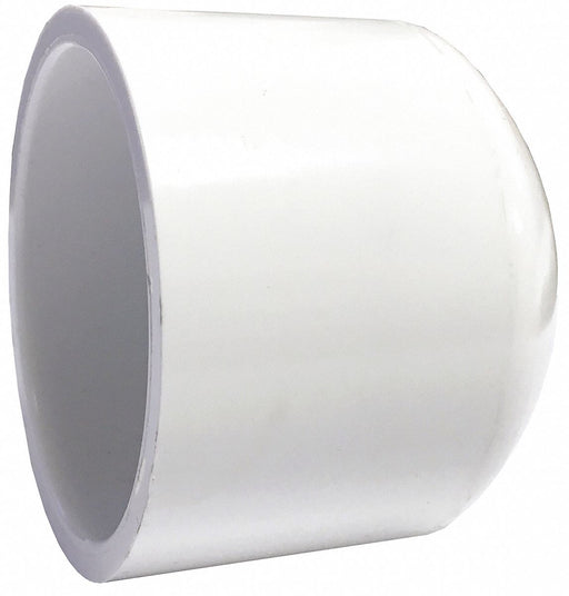 Cap 8 in Schedule 40 Socket White