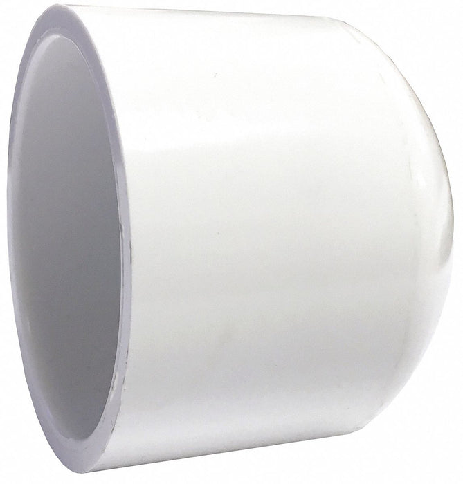 Cap 8 in Schedule 40 Socket White