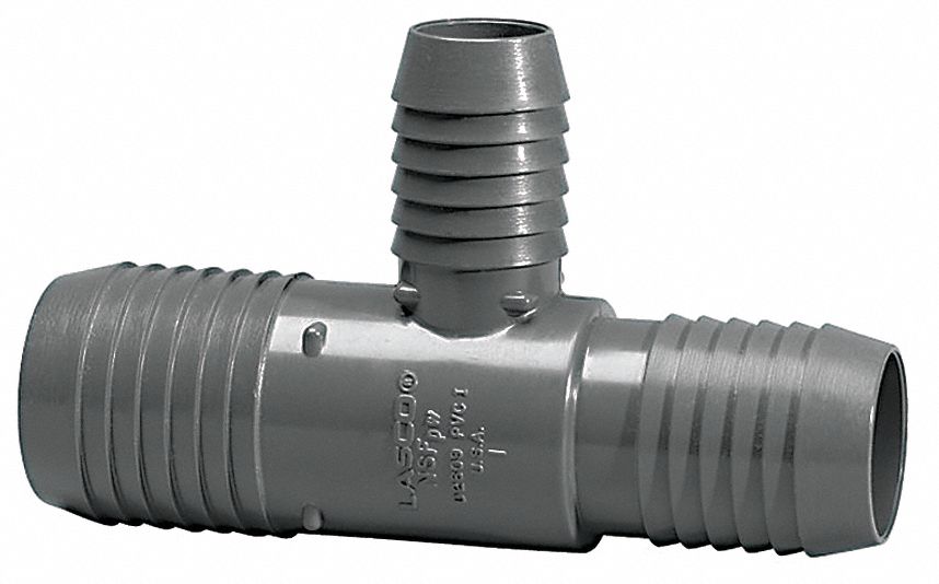 PVC Tee 3/4inBarb 1/2inBarb 1/2inBarb