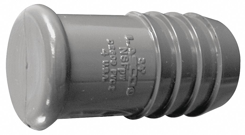 Straight Plug 2  Insert Gray 500 PSI