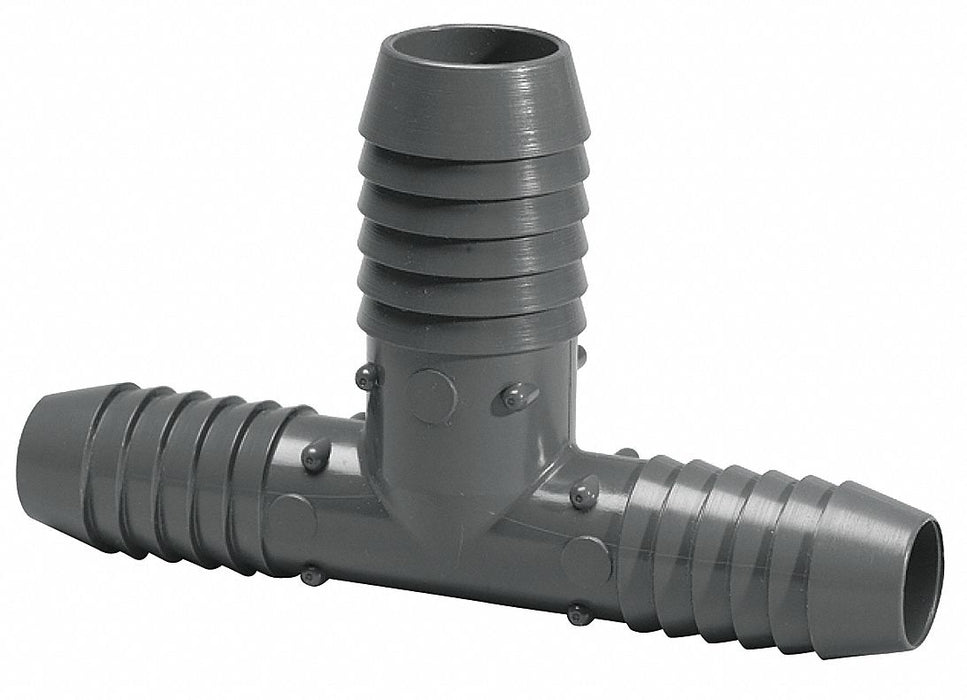PVC Tee 3/4inBarb 1inBarb 3/4inBarb