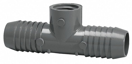 PVC Tee 11/2inBarbed 1inBarbed 11/2inNPT