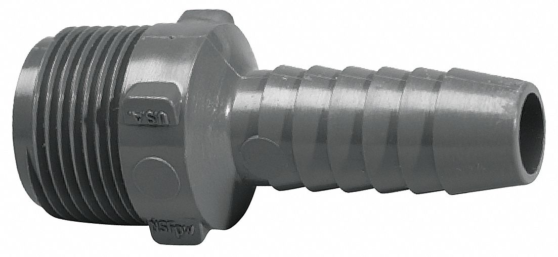 PVC Straight 3/4 in NPT 1/2 in
