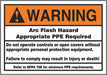 Arc Flash Label 5 inx7 in Vinyl