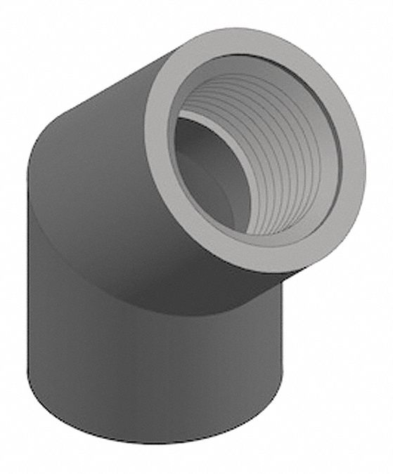 PVC 45 Elbow 1/4 in NPT 1/4 in NPT