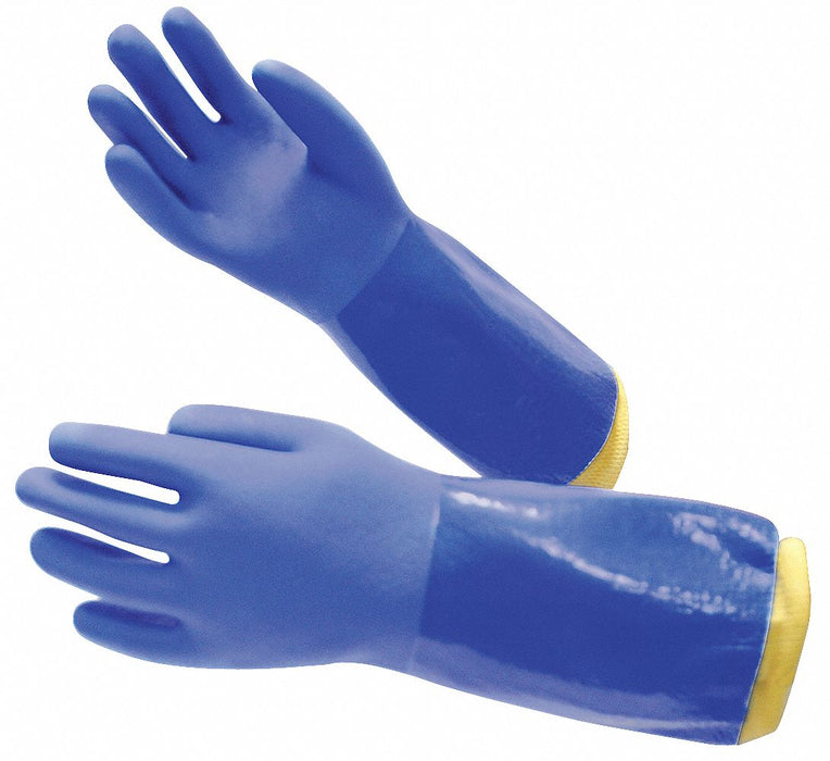 Chem Resist Glove PVC 14 In M Blue PR