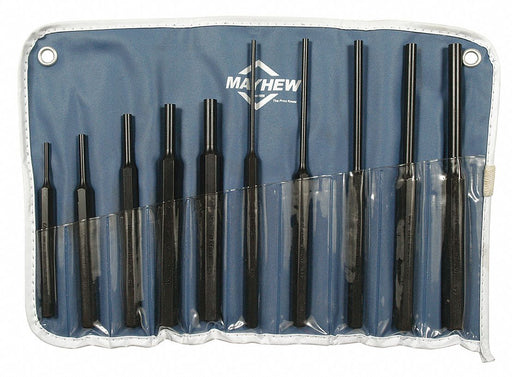 Drive Pin Punch Set 10 Pieces Steel