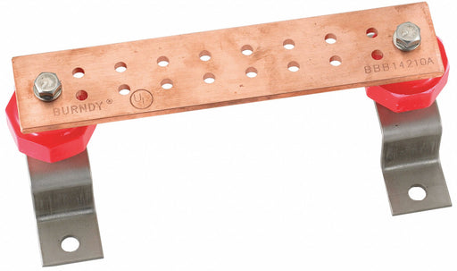 Busbar Copper Grounding Bar L 10in