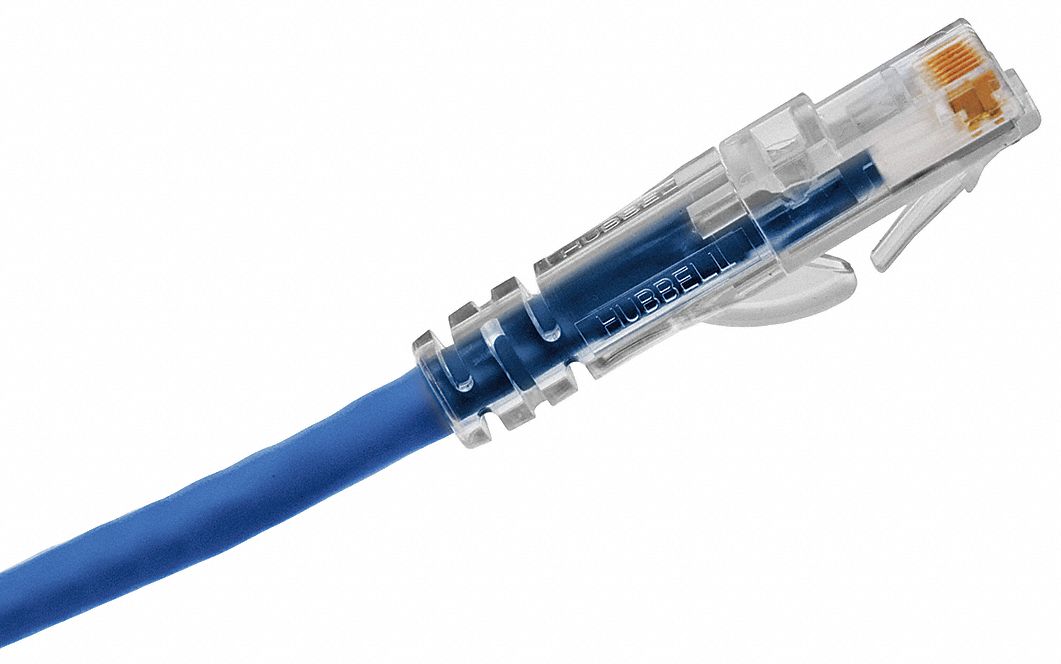 M3400 Patch Cord Cat 6A Clear Boot Blue 10 ft.